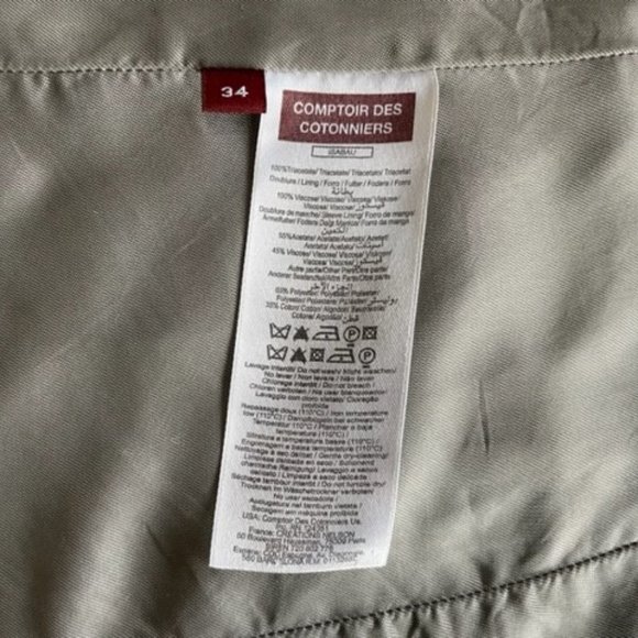 COMPTOIR DES COTONNIERS LIGHT GREY JACKET Uniquely Styled DESIGNER BLAZER - Picture 10 of 10